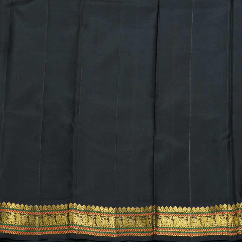 Hayagrivas Handloom Purple Kanjivaram Silk Saree with Black Border KBF2512C4-1