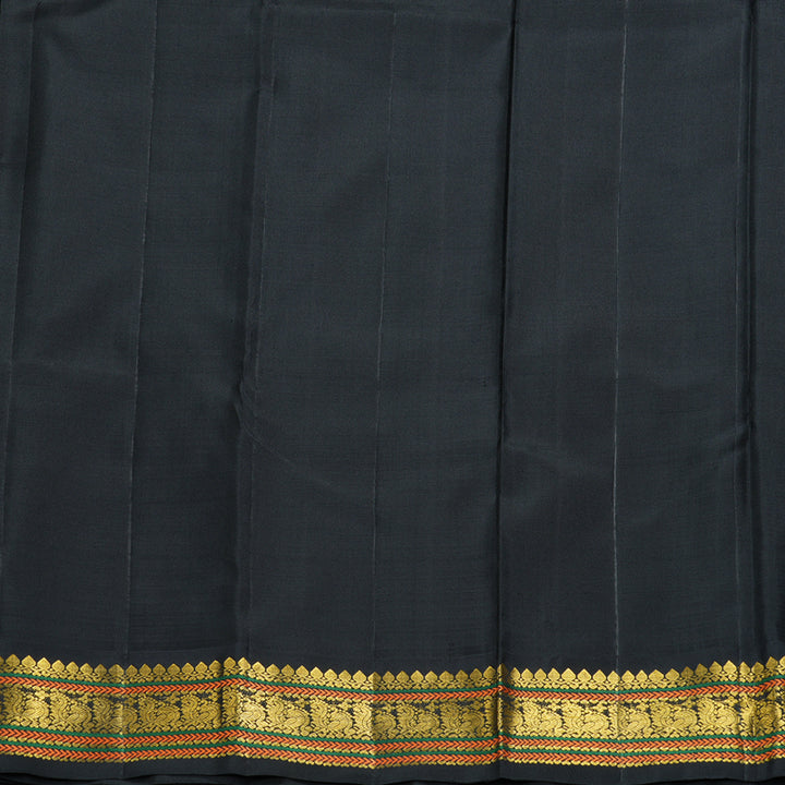 Hayagrivas Handloom Purple Kanjivaram Silk Saree with Black Border KBF2512C4-1