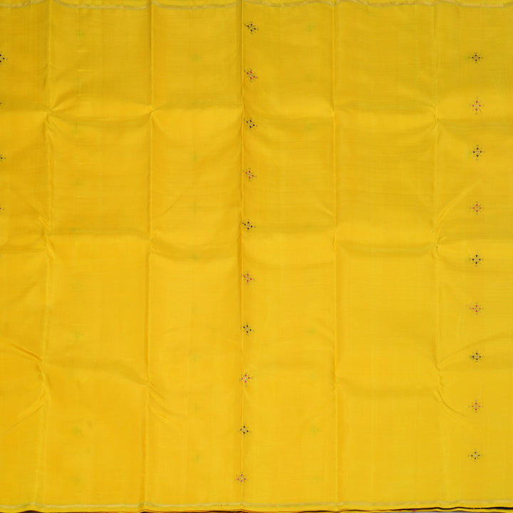Hayagrivas Handloom Yellow Kanjivaram Silk Saree KBE2514C3-1