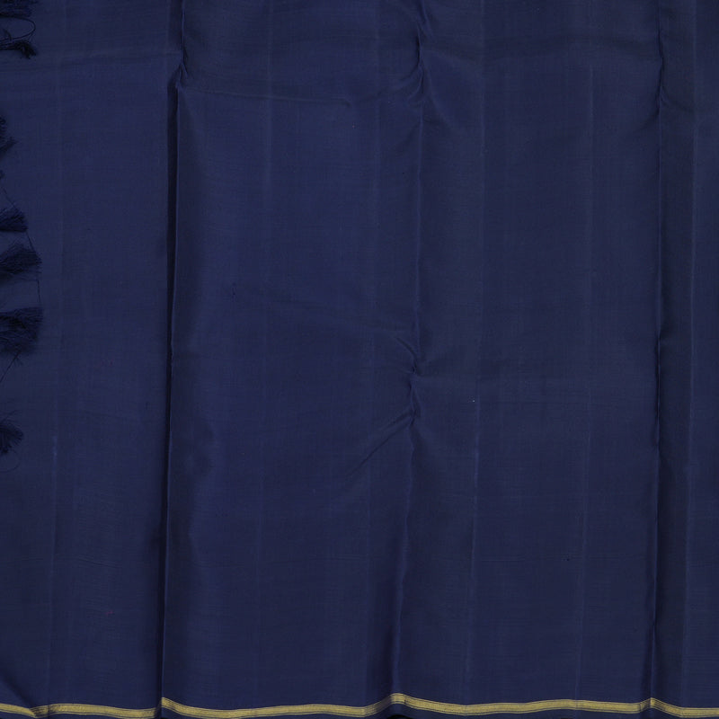 Hayagrivas Handloom Sea Blue Kanjivaram Silk Saree KBE2514C4-1