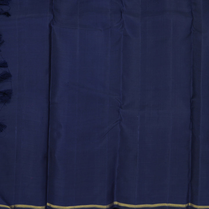 Hayagrivas Handloom Sea Blue Kanjivaram Silk Saree KBE2514C4-1