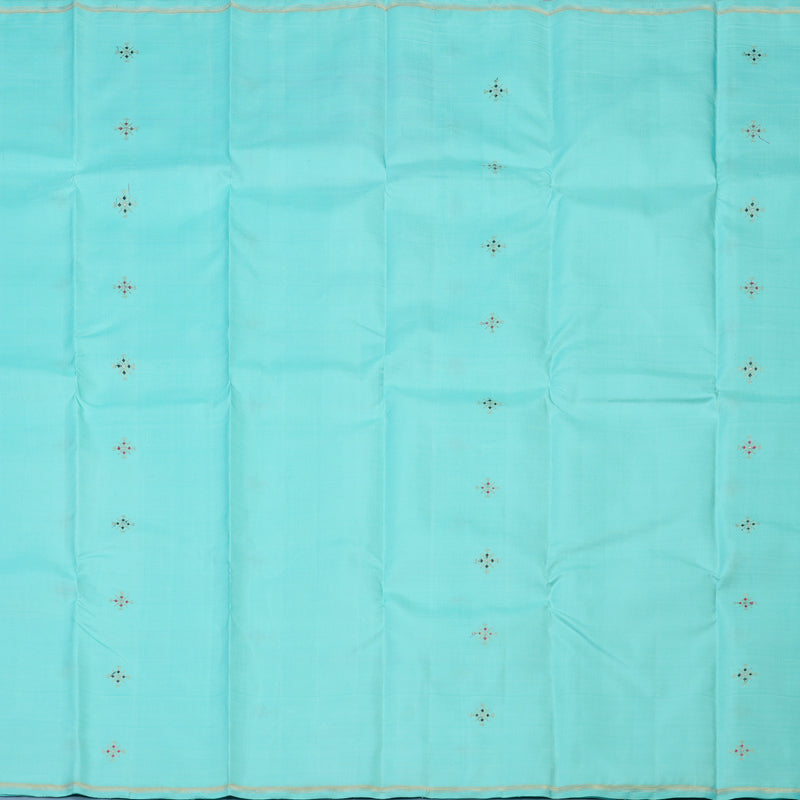 Hayagrivas Handloom Sea Blue Kanjivaram Silk Saree KBE2514C4-1