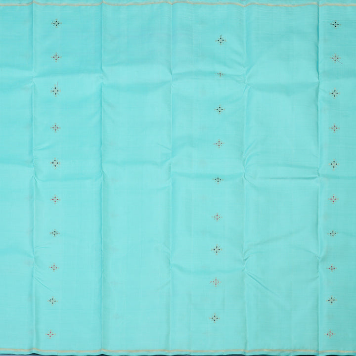 Hayagrivas Handloom Sea Blue Kanjivaram Silk Saree KBE2514C4-1