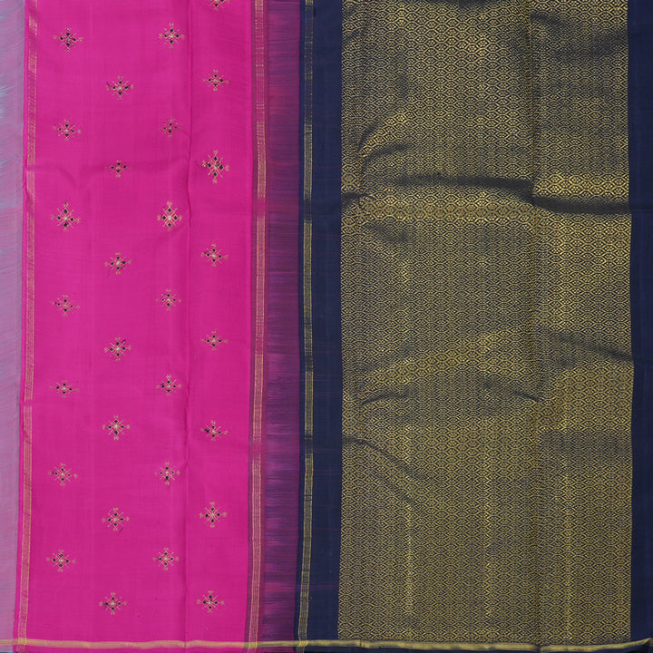 Hayagrivas Handloom Sea Blue Kanjivaram Silk Saree KBE2514C4-1