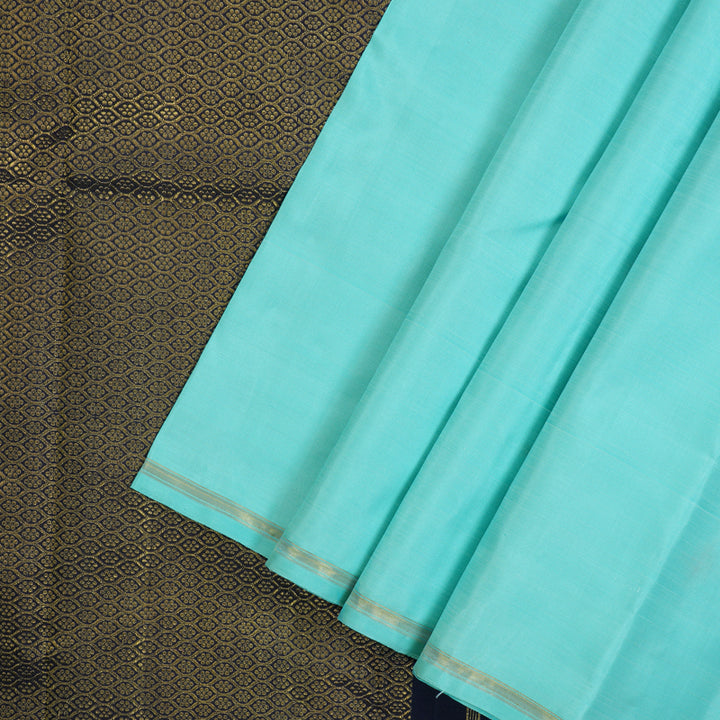 Hayagrivas Handloom Sea Blue Kanjivaram Silk Saree KBE2514C4-1