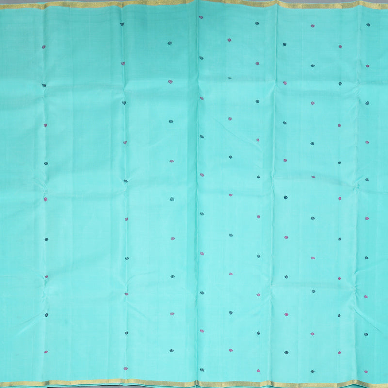 Hayagrivas Handloom Ice Blue Kanjivaram Silk Saree KBE2514C5-1