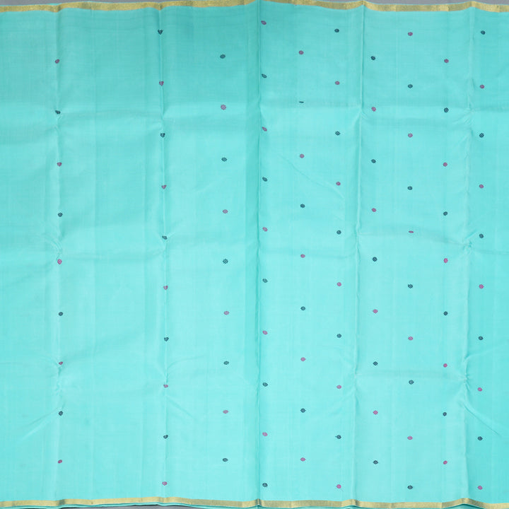 Hayagrivas Handloom Ice Blue Kanjivaram Silk Saree KBE2514C5-1