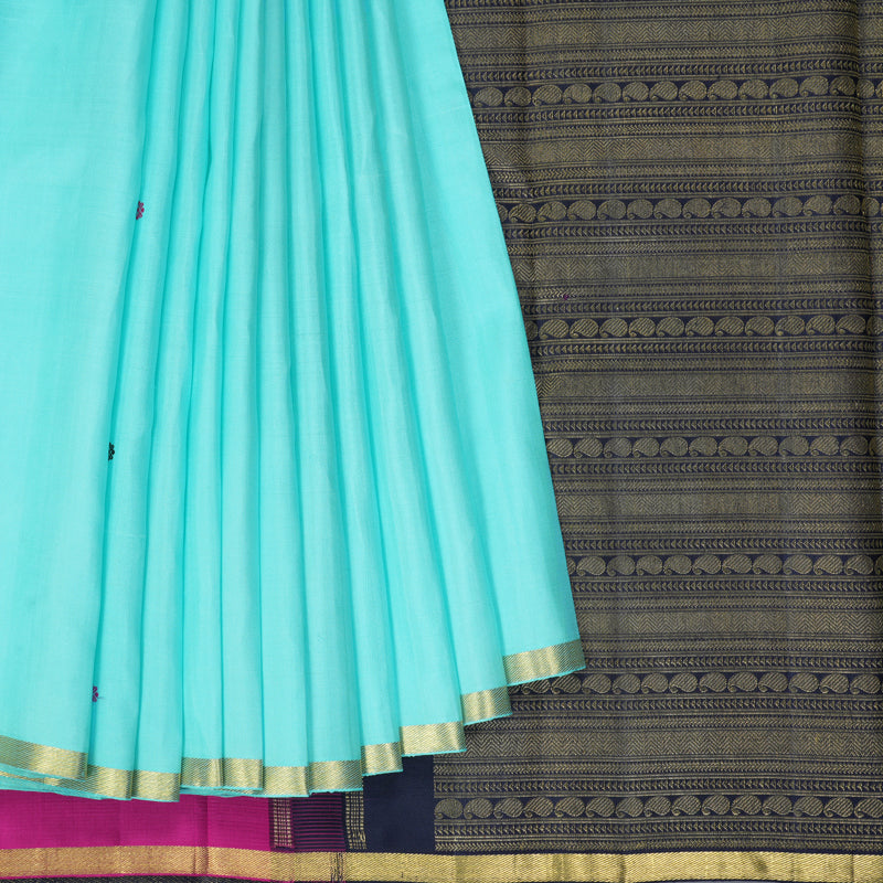 Hayagrivas Handloom Ice Blue Kanjivaram Silk Saree KBE2514C5-1