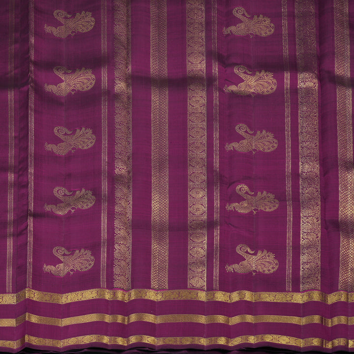 Hayagrivas Handloom Purple Kanjivaram Silk Saree KBE2514C6-1