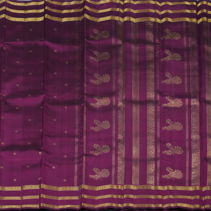 Hayagrivas Handloom Purple Kanjivaram Silk Saree KBE2514C6-1