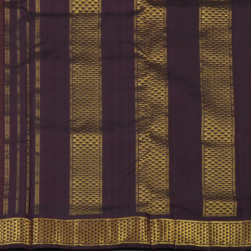 Hayagrivas Handloom Royal Grey Ten Yards Silk Saree with Nagapazham Border KBE2515C15-1
