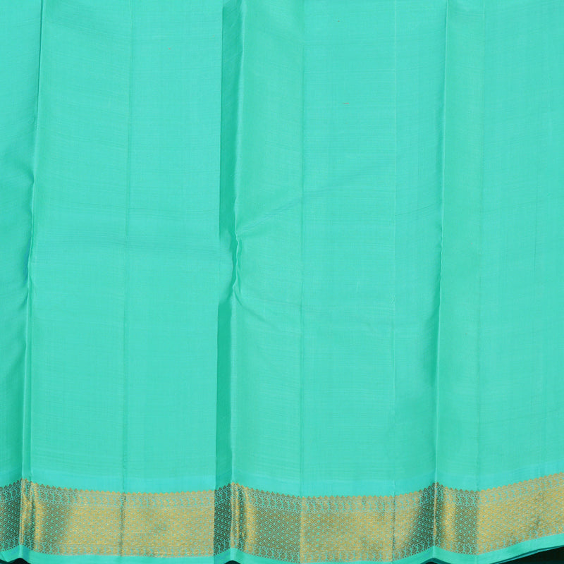 Hayagrivas Handloom Pink Kanjivaram Silk Saree with Sea Green Border KBE2515C3-2