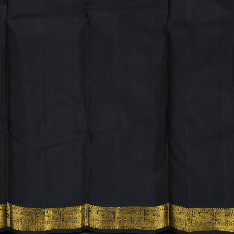 Hayagrivas Handloom Peach Pink Kanjivaram Silk Saree with Black Border KBE2515C4-2