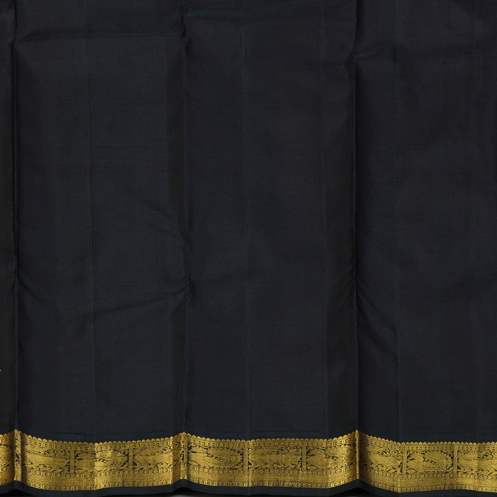 Hayagrivas Handloom Peach Pink Kanjivaram Silk Saree with Black Border KBE2515C4-2
