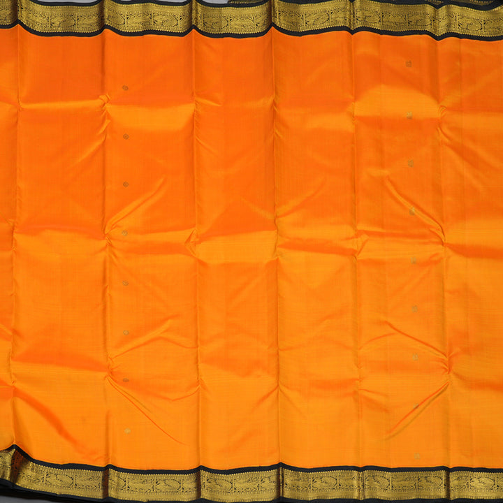 Hayagrivas Handloom Mambazham Orange Kanjivaram Silk Saree with Deep Nagapazham Border KBE2515C5-3