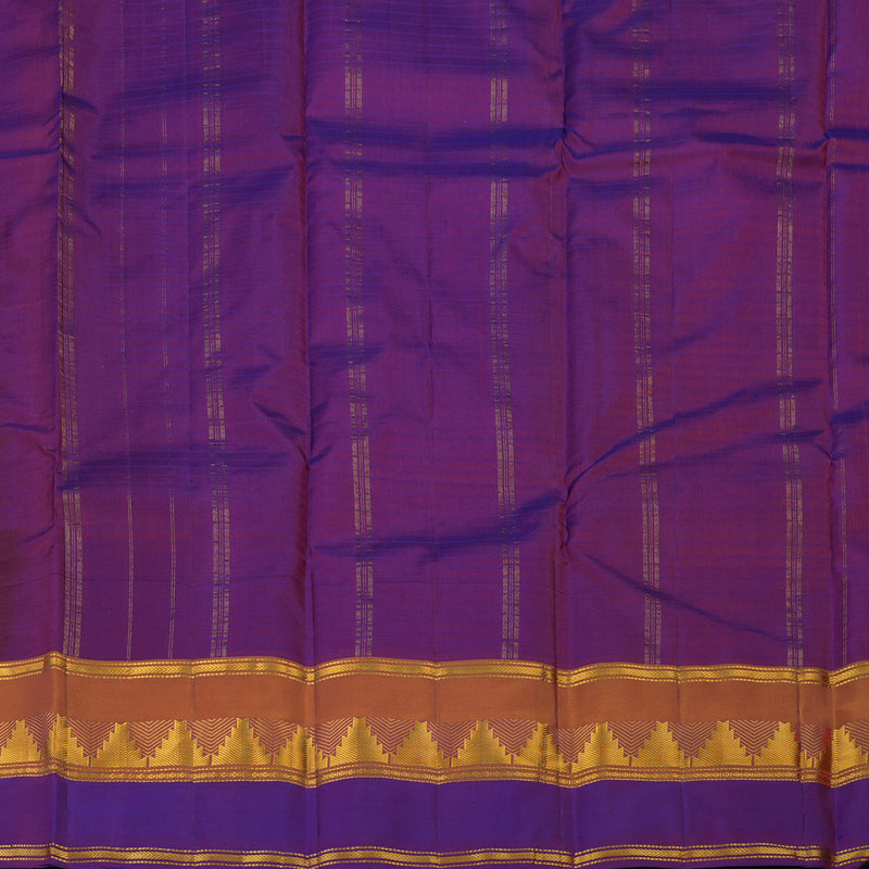 Hayagrivas Handloom Wine Kanjivaram Silk Saree with Purple Border KBE2516C1-13