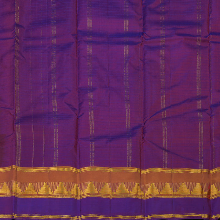 Hayagrivas Handloom Wine Kanjivaram Silk Saree with Purple Border KBE2516C1-13