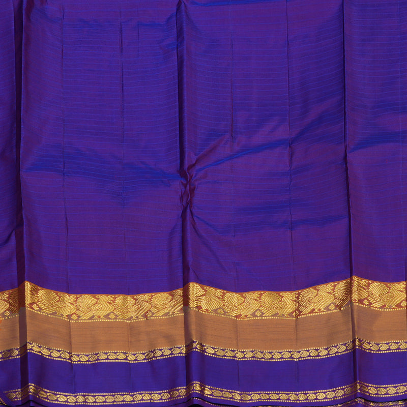 Hayagrivas Handloom Wine Purple Kanjivaram Silk Saree with Purple & Gold Border KBE2516C1-28
