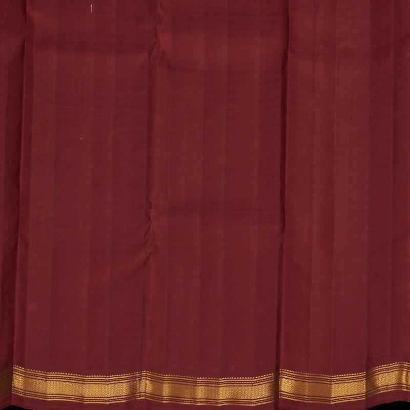 Hayagrivas Handloom Manjal Kanjivaram Silk Saree with Maroon Border KBE2518C4-1