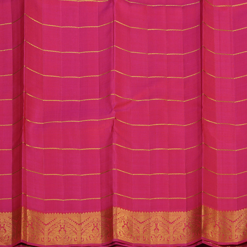 Hayagrivas Handloom Dark Pink Kanjivaram Silk Saree with Pink Border KBE2518C6-1