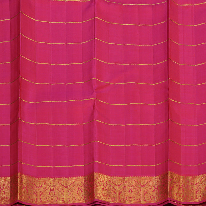 Hayagrivas Handloom Dark Pink Kanjivaram Silk Saree with Pink Border KBE2518C6-1