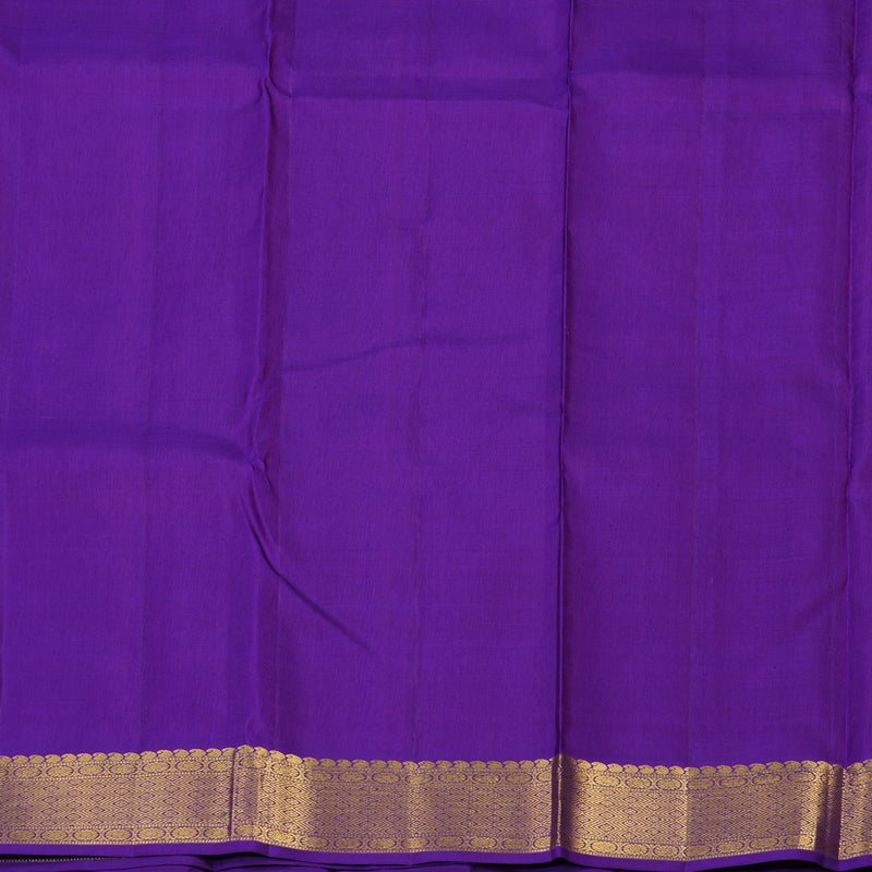 Hayagrivas Handloom Mayilkazhuthu Kanjivaram Silk Saree with Purple Border KBE2519C20-1