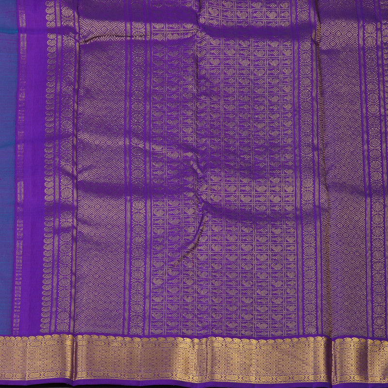 Hayagrivas Handloom Mayilkazhuthu Kanjivaram Silk Saree with Purple Border KBE2519C20-1