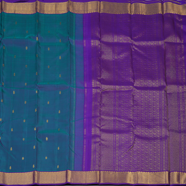 Hayagrivas Handloom Mayilkazhuthu Kanjivaram Silk Saree with Purple Border KBE2519C20-1