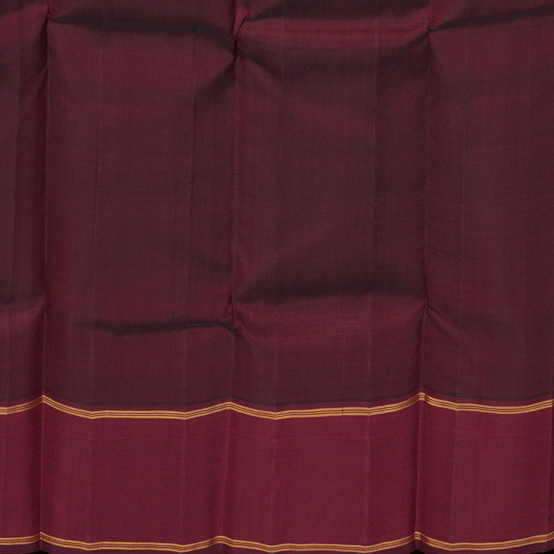 Hayagrivas Handloom Yellow Kanjivaram Silk Saree with Araku Maroon Border KBE2520C8-1