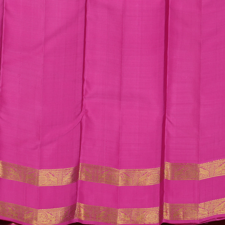 Hayagrivas Handloom Rani Pink Kanjivaram Silk Saree KBE2523C10-1