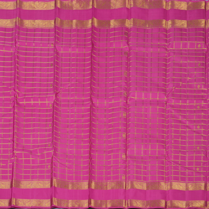 Hayagrivas Handloom Rani Pink Kanjivaram Silk Saree KBE2523C10-1