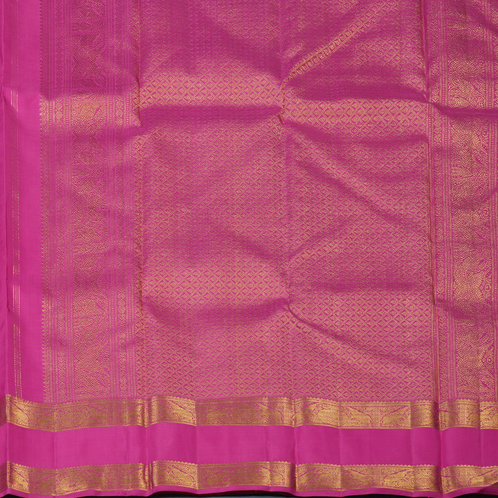 Hayagrivas Handloom Rani Pink Kanjivaram Silk Saree KBE2523C10-1