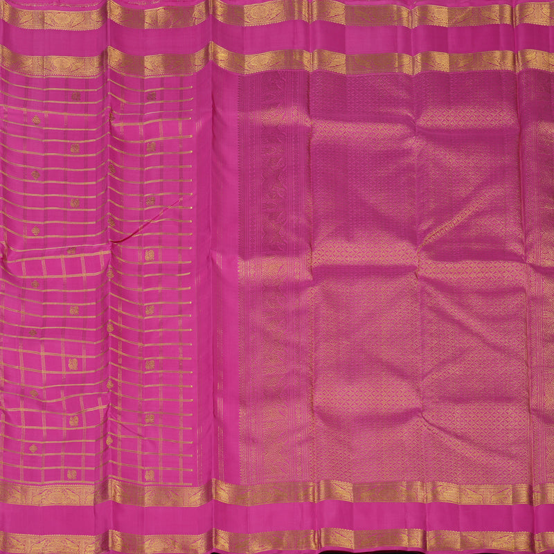 Hayagrivas Handloom Rani Pink Kanjivaram Silk Saree KBE2523C10-1