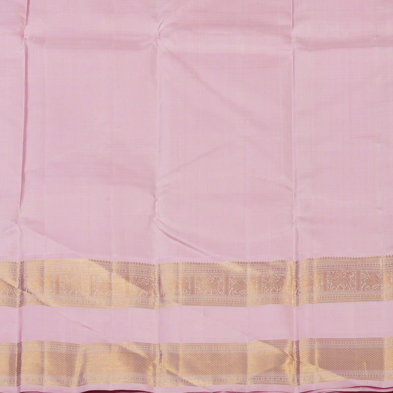 Hayagrivas Handloom Red Kanjivaram Silk Saree with Baby Pink Border KBE2523C11-1