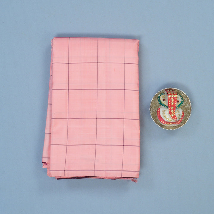Hayagrivas Handloom Peach Pink Kanjivaram Silk Saree KBE2523C12-1