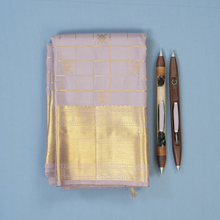 Hayagrivas Handloom Lilac Kanjivaram Silk Saree KBE2523C18-1