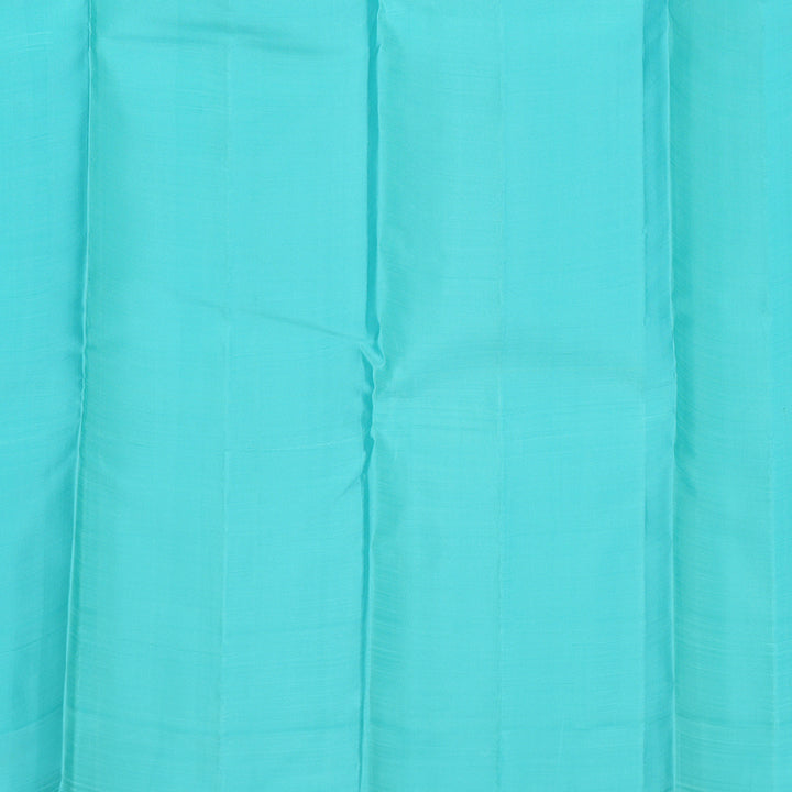 Hayagrivas Handloom Pista Green Kanjivaram Silk Saree with Sky Blue Border KBE2523C20-1
