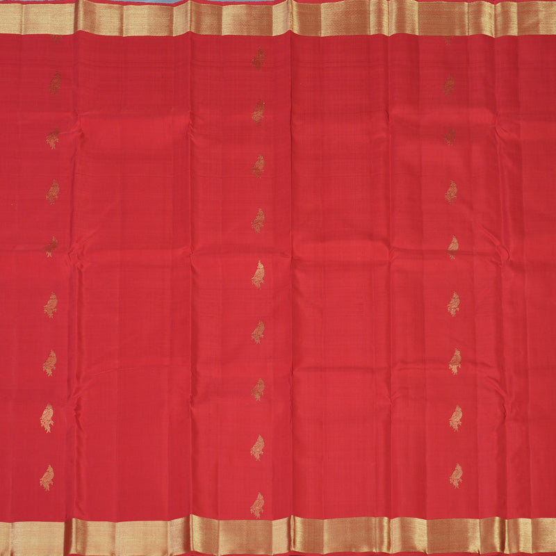 Hayagrivas Handloom Reddish-Pink Kanjivaram Silk Saree KBE2523C22-1