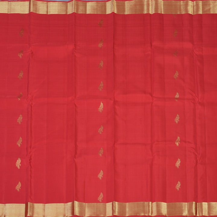 Hayagrivas Handloom Reddish-Pink Kanjivaram Silk Saree KBE2523C22-1