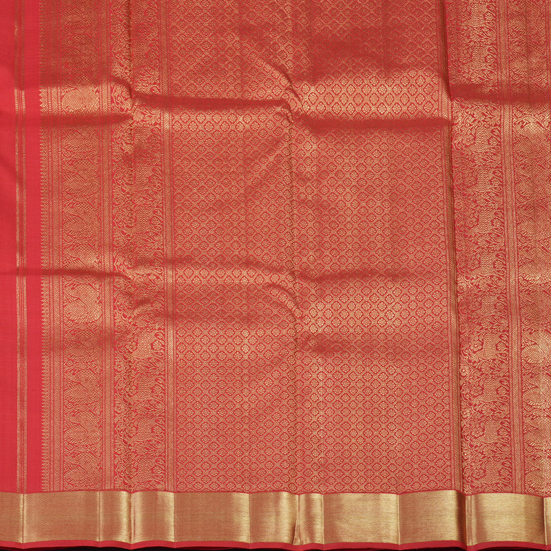 Hayagrivas Handloom Reddish-Pink Kanjivaram Silk Saree KBE2523C22-1
