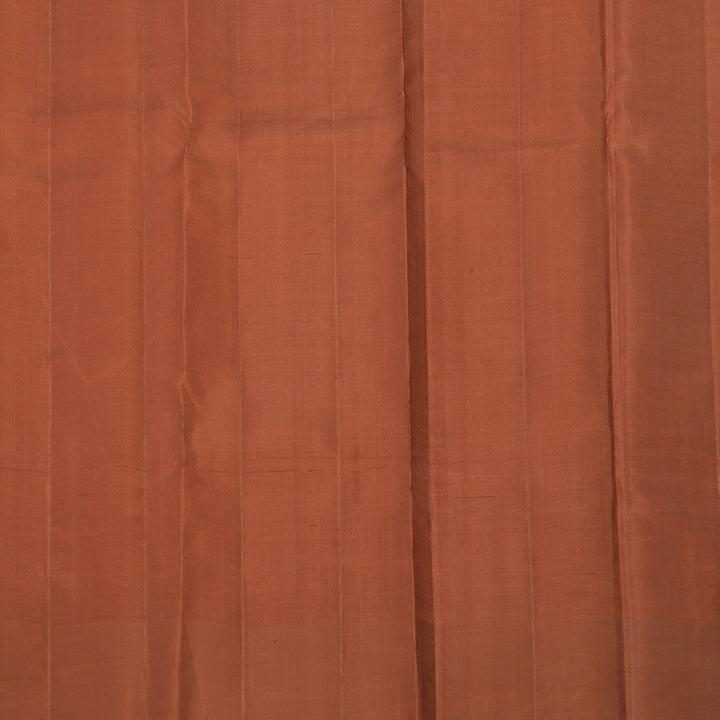 Hayagrivas Handloom Rosewood Pink Kanjivaram Silk Saree with Brick Orange Border KBE2523C23-1