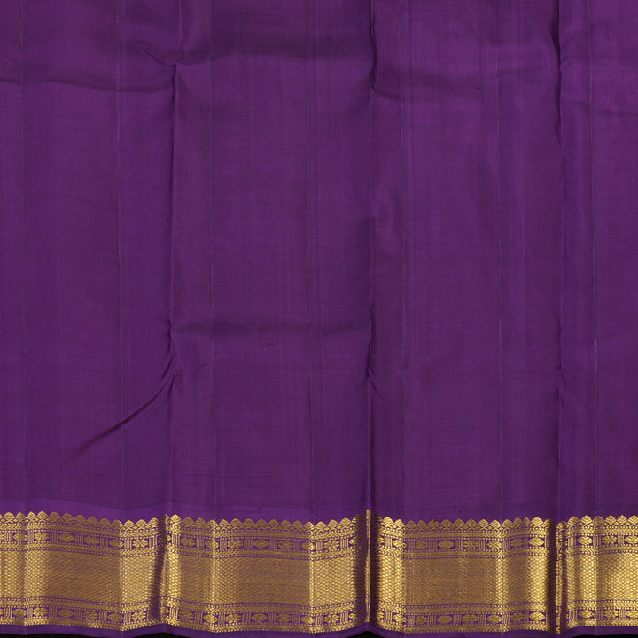 Hayagrivas Handloom Pinkish-Red Kanjivaram Silk Saree with Purple Border KBE2523C24-1