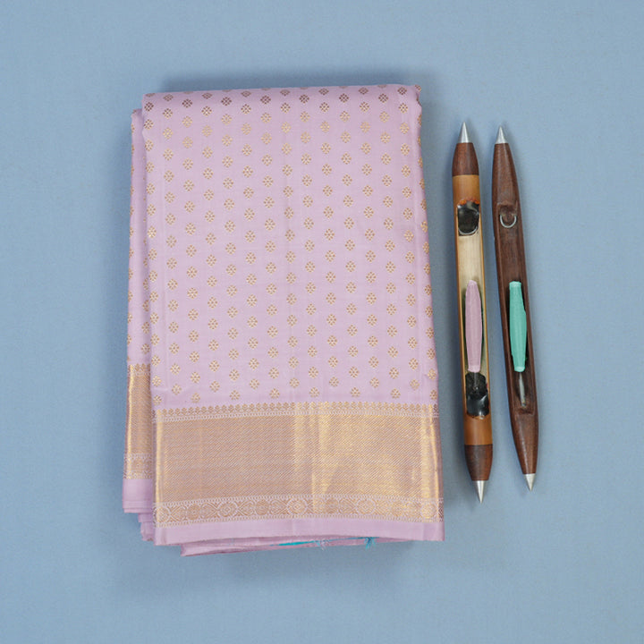 Hayagrivas Handloom Lavendar Kanjivaram Silk Saree KBE2523C3-1