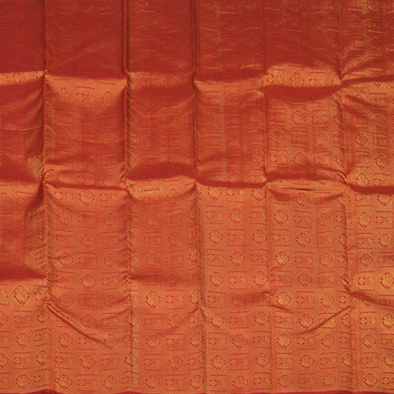 Hayagrivas Handloom Red Kanjivaram Silk Saree KBE2523C4-1
