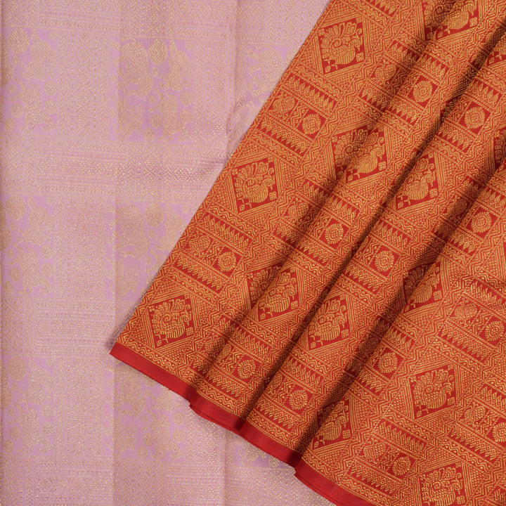 Hayagrivas Handloom Red Kanjivaram Silk Saree KBE2523C4-1