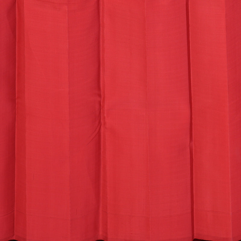 Hayagrivas Handloom Pink & Orange Checks Kanjivaram Silk Saree with Red Border KBE2523C49-2
