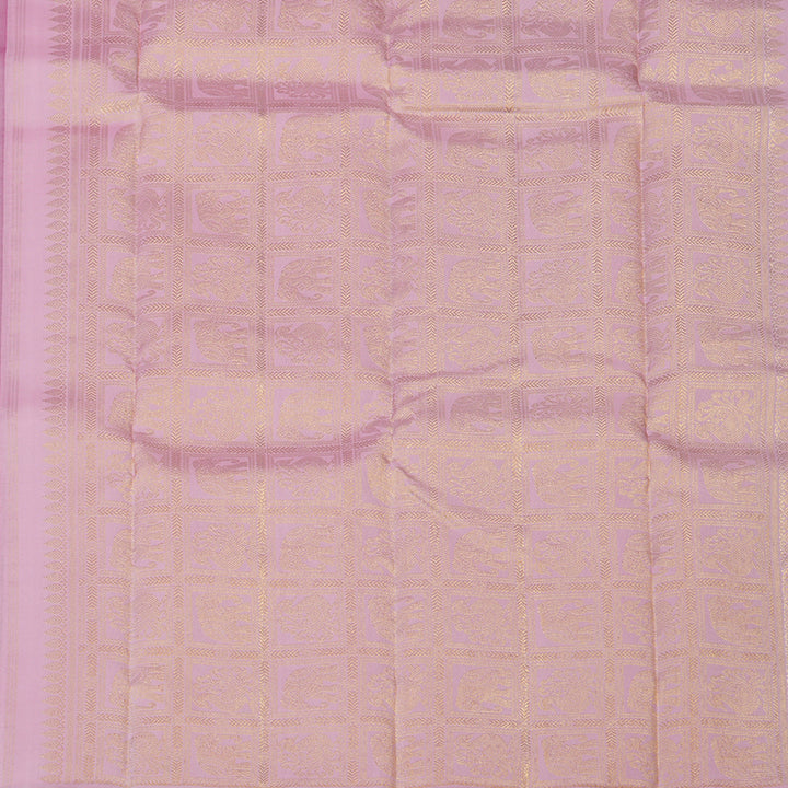 Hayagrivas Handloom Purple Kanjivaram Silk Saree KBE2523C9-1