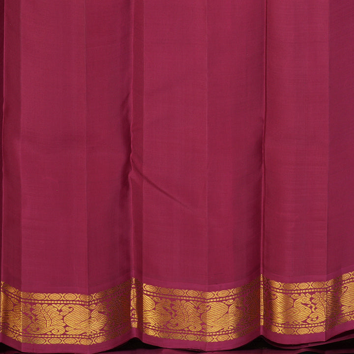 Hayagrivas Handloom MS Blue Kanjivaram Silk Saree with Maroon Border KBE2528C1-3
