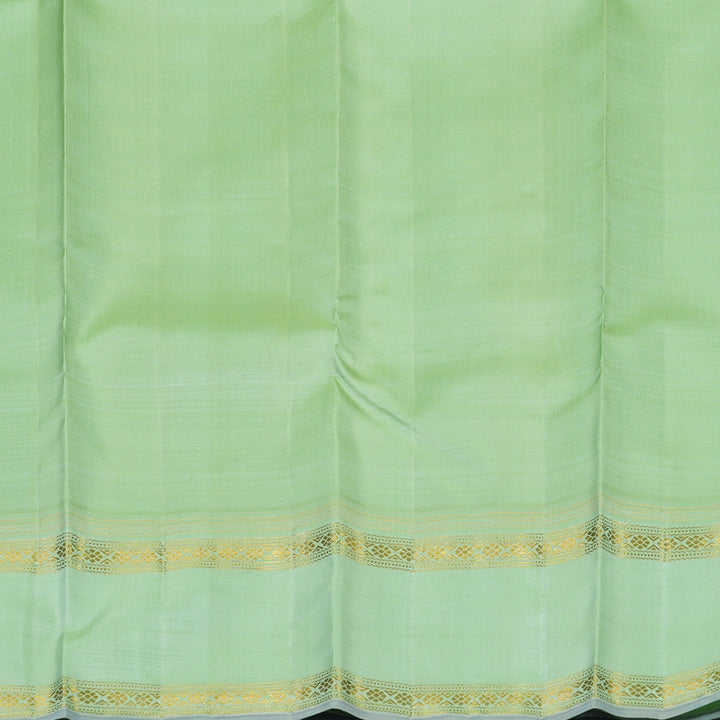 Hayagrivas Handloom Pastel Checks Kanjivaram Silk Saree with Pista Green Border KBE2529C3-1