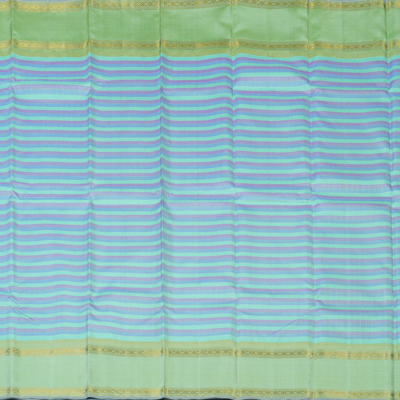 Hayagrivas Handloom Pastel Checks Kanjivaram Silk Saree with Pista Green Border KBE2529C3-1